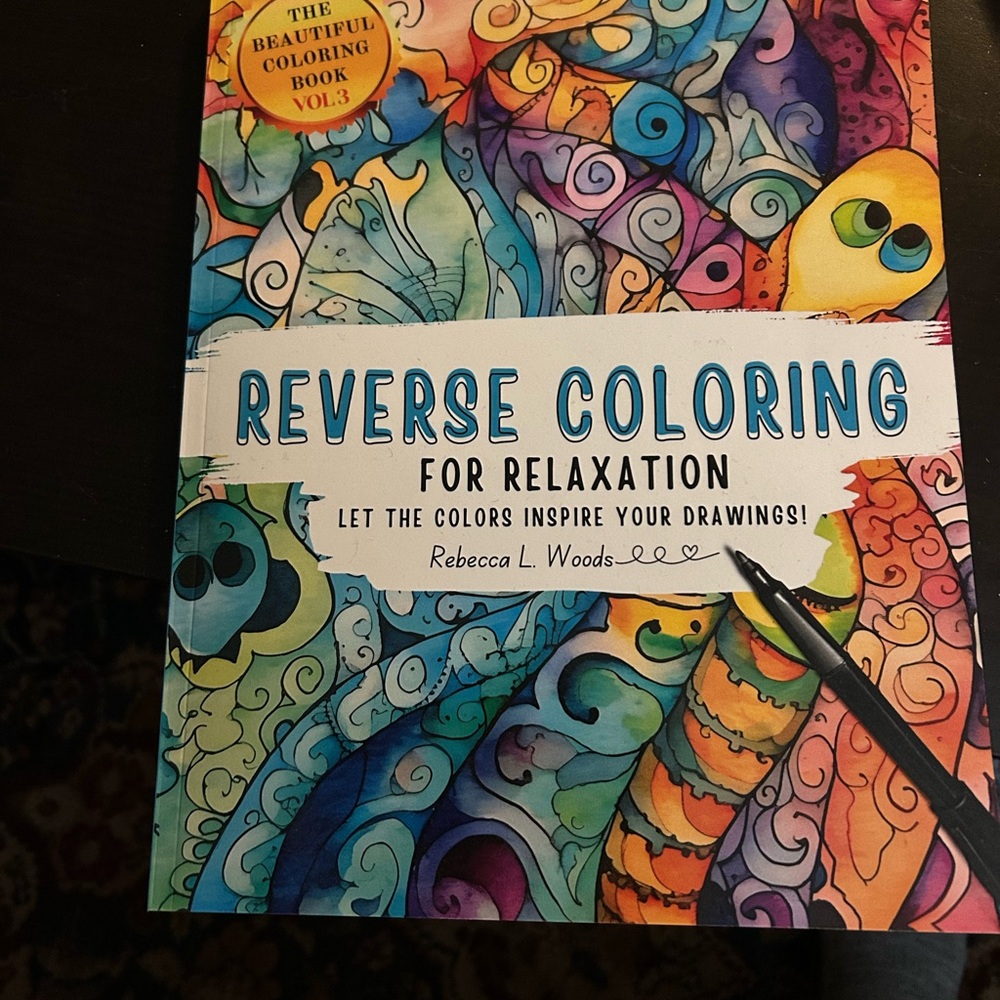 Reverse coloring book